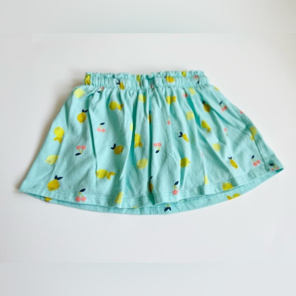 ⚡️4/$20⚡️ Cat & Jack Aqua SKORT Lemon & Cherry Print Design Toddler Girl 3T - Picture 4 of 5